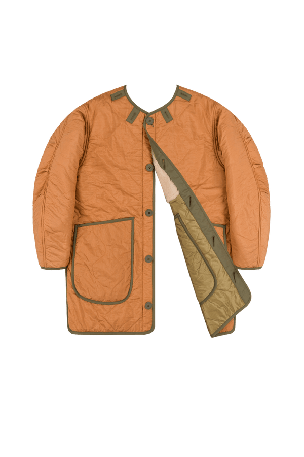 Signature Shearling Quilt - Blush / Burnt Orange - Layer 6