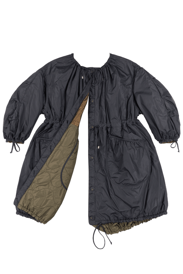 Parachute Quilted Parka - Bronze / Black - Layer 6