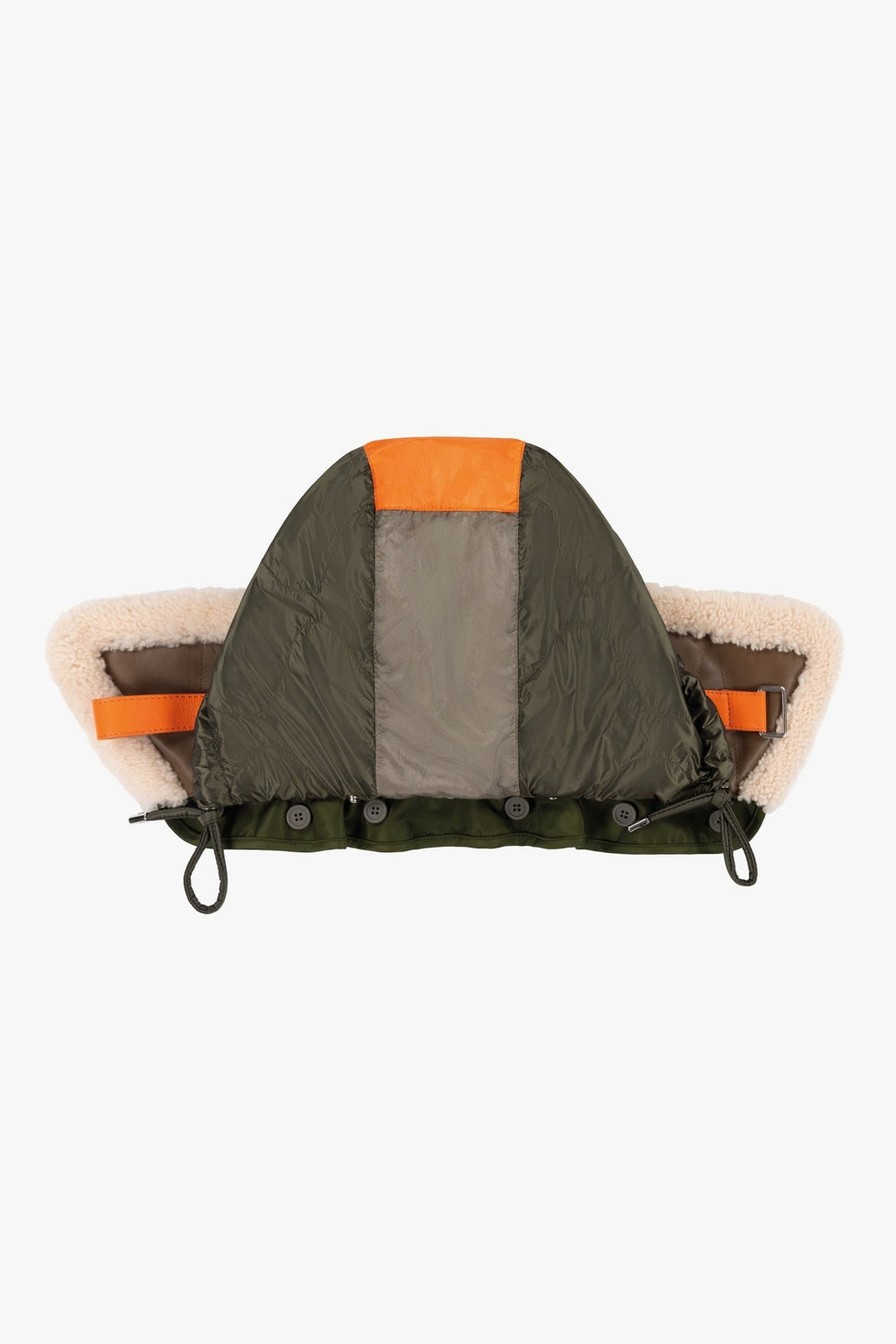 The Auteur Packaway Hood Collar - Natural / Moss