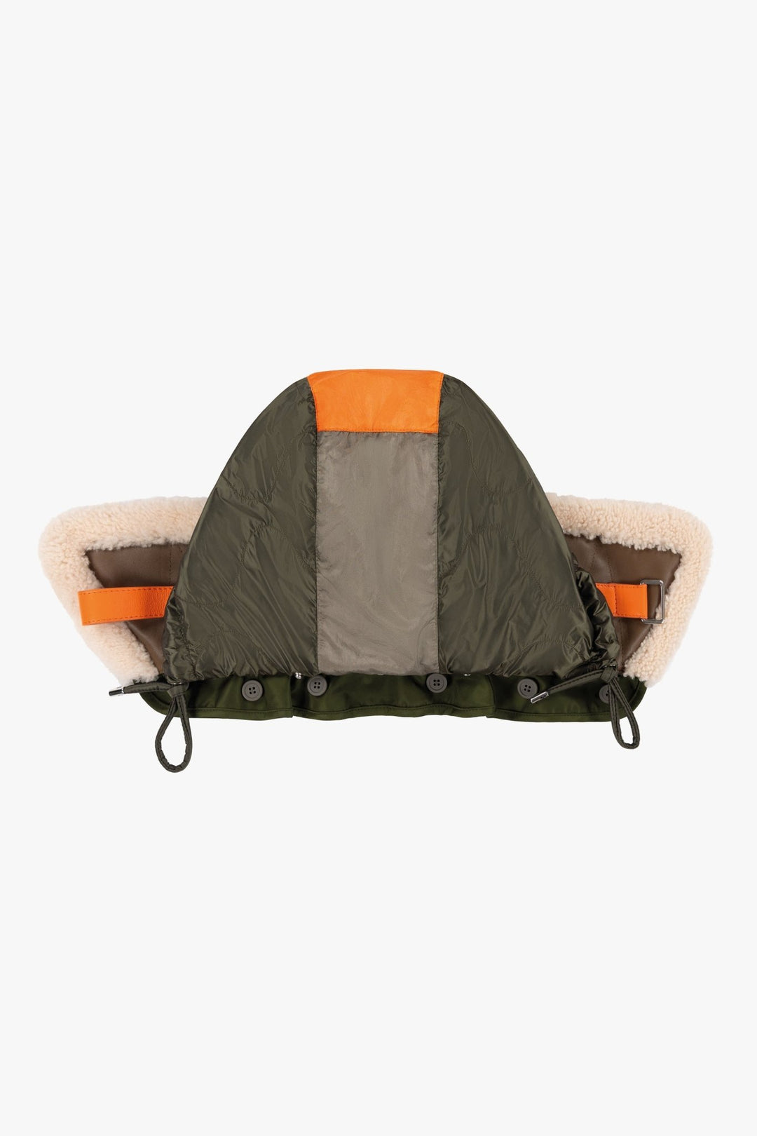 The Auteur Packaway Hood Collar - Natural / Moss