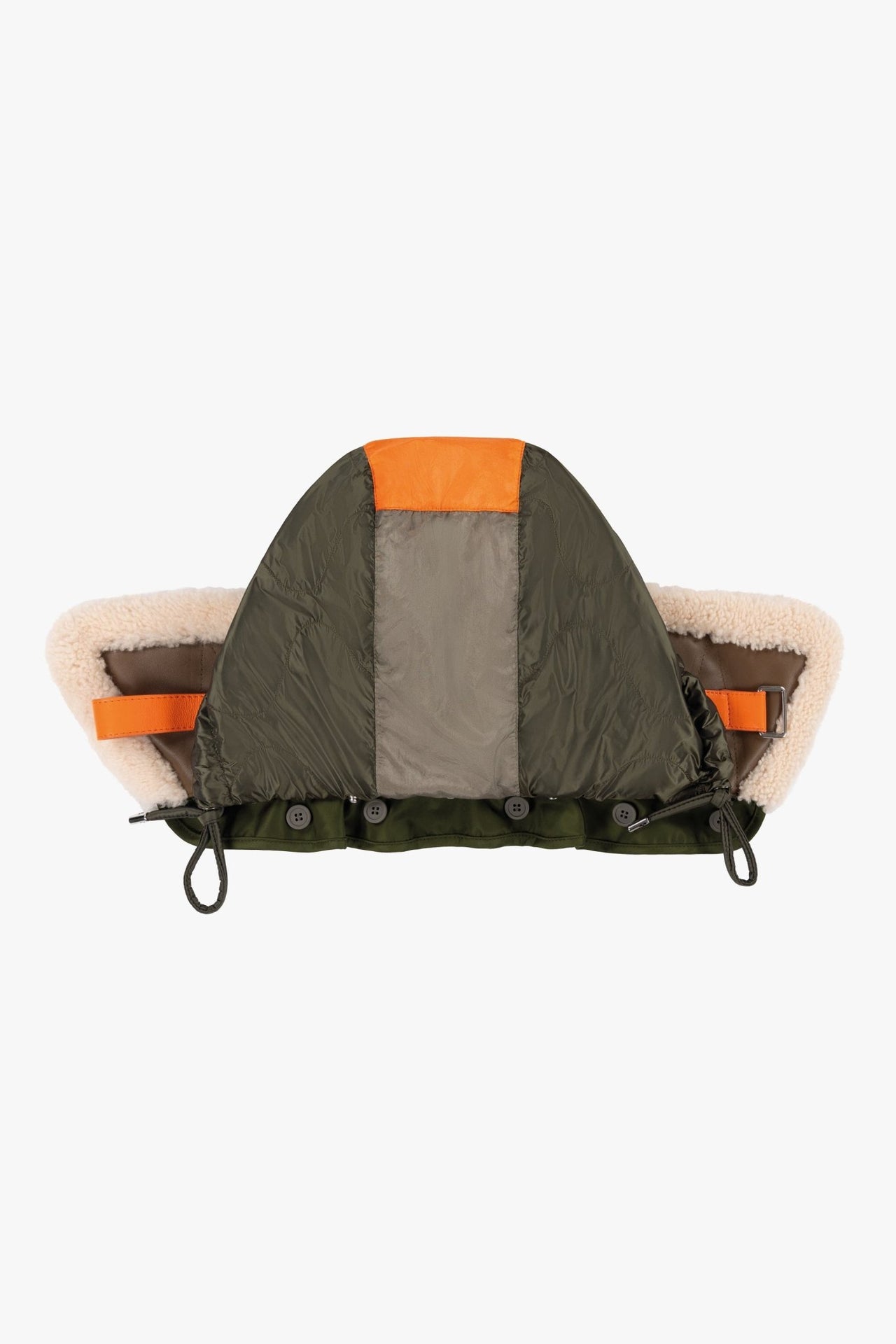 The Auteur Packaway Hood Collar - Natural / Moss