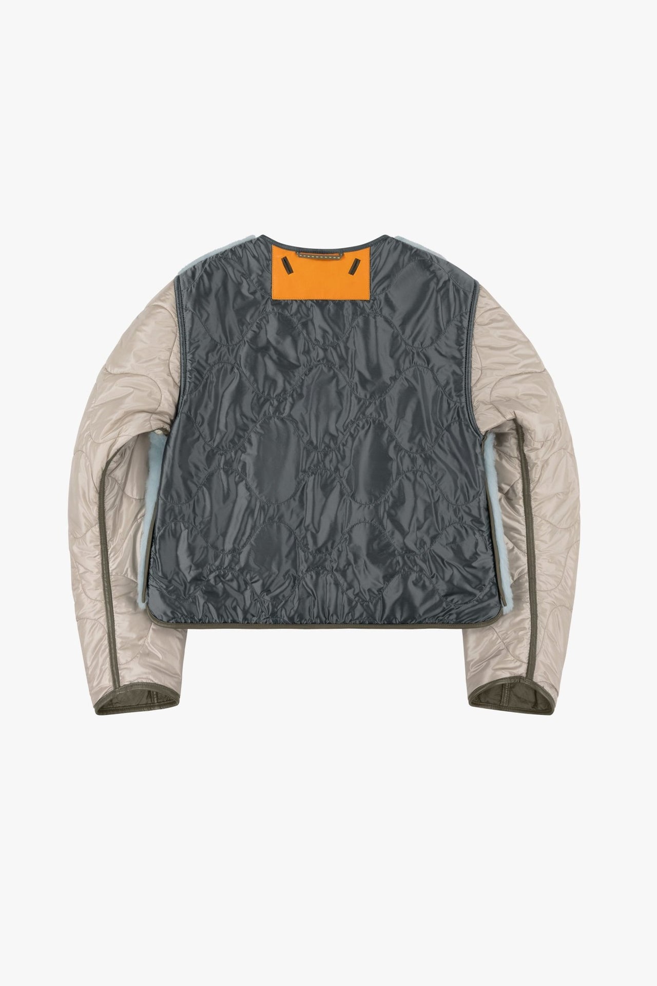 Aviator Shearling Jacket - Dark Olive / Sky Blue