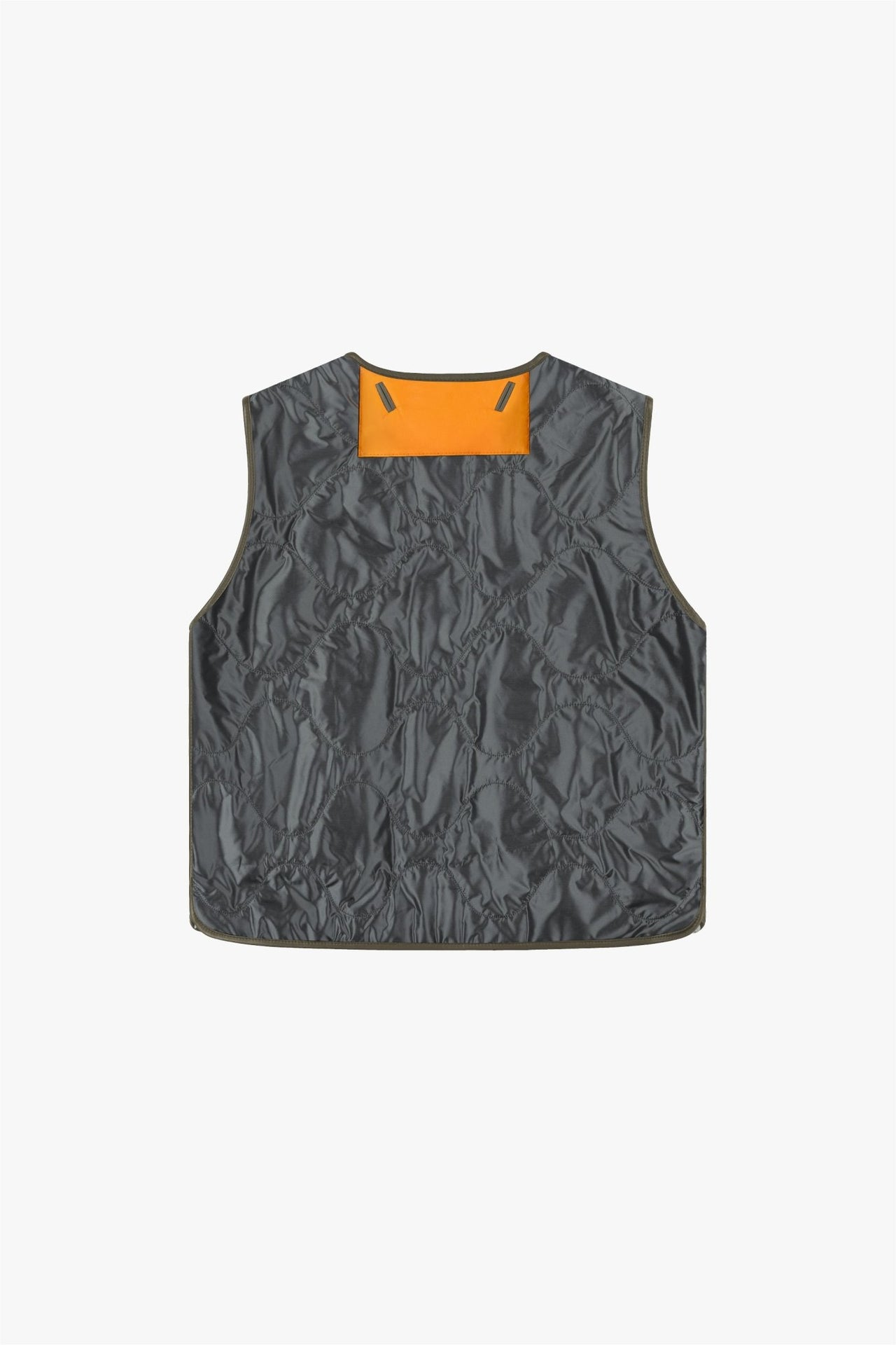 Aviator Shearling Vest - Dark Olive / Sky Blue