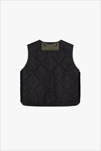 Aviator Shearling Vest - Black / Black