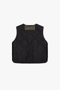 Aviator Shearling Vest - Black / Black