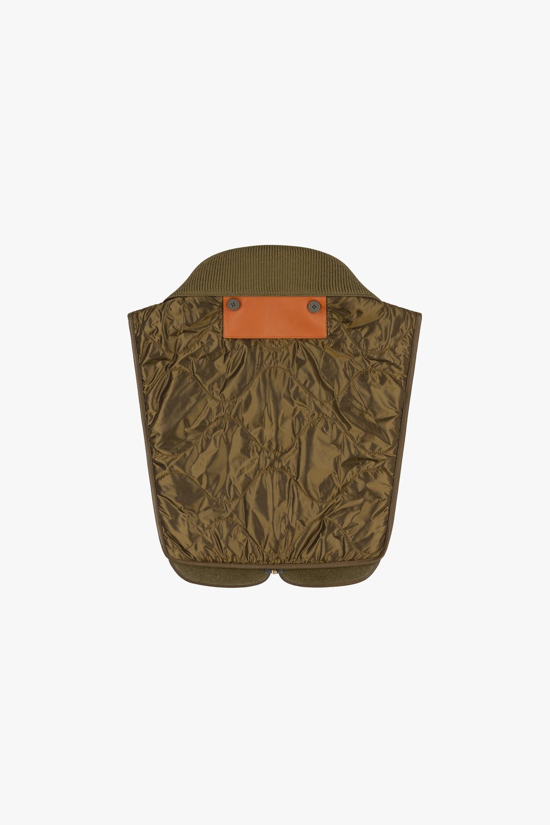 Wool & Leather Zip Collar - Oxblood & Antique Gold / Olive & Navy