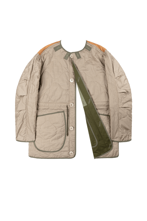 Signature Cotton Field Jacket - Olive / Stone & Burnt Orange - Layer 6