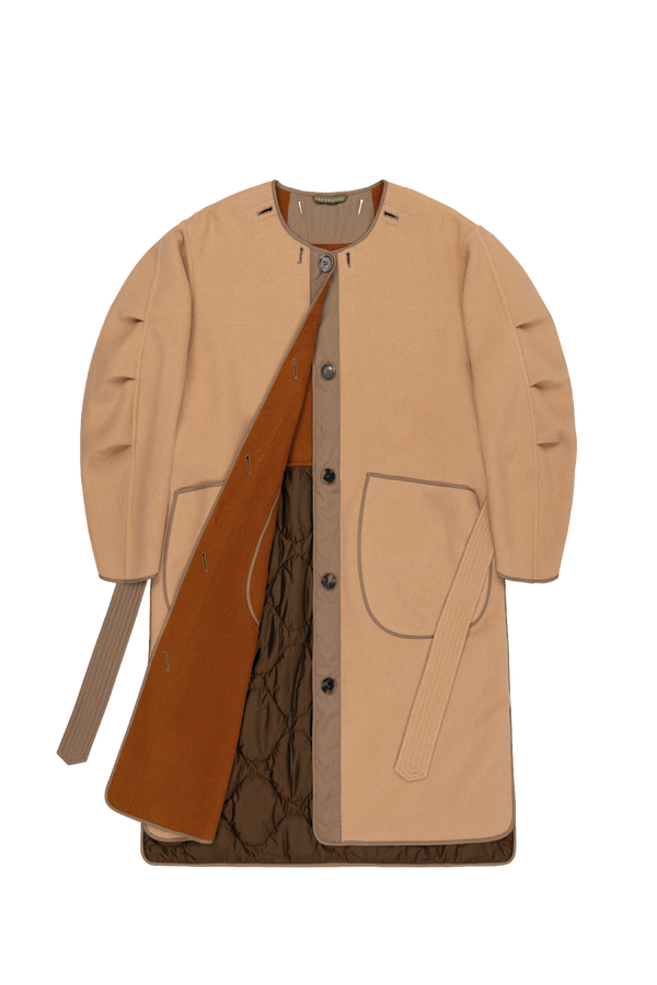 Signature Wool Parka - Camel / Sienna - Layer 1