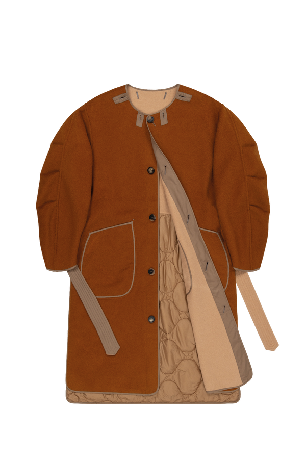 Signature Wool Parka - Camel / Sienna - Layer 1