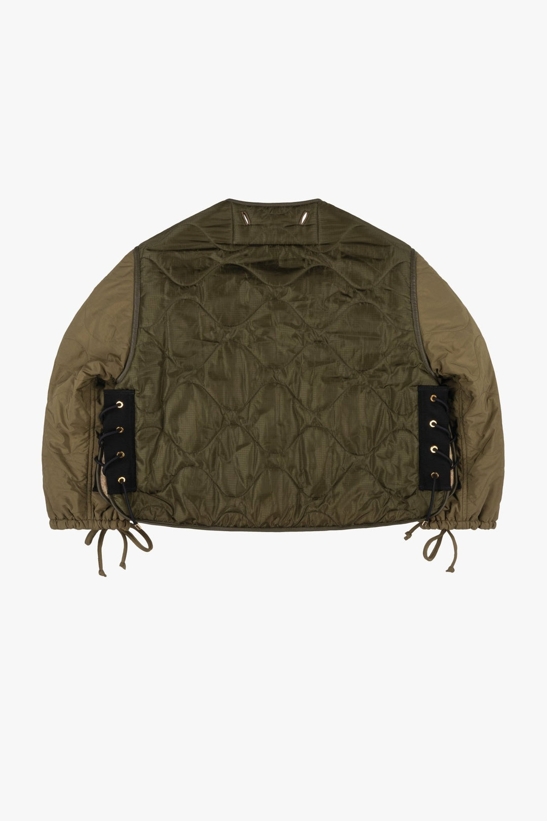 Aviator Shearling Lattice Bomber - Moss / Blonde