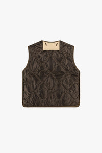 Aviator Shearling Vest - Moss / Blush