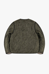 Signature Cropped Quilt - Dark Olive / Stone