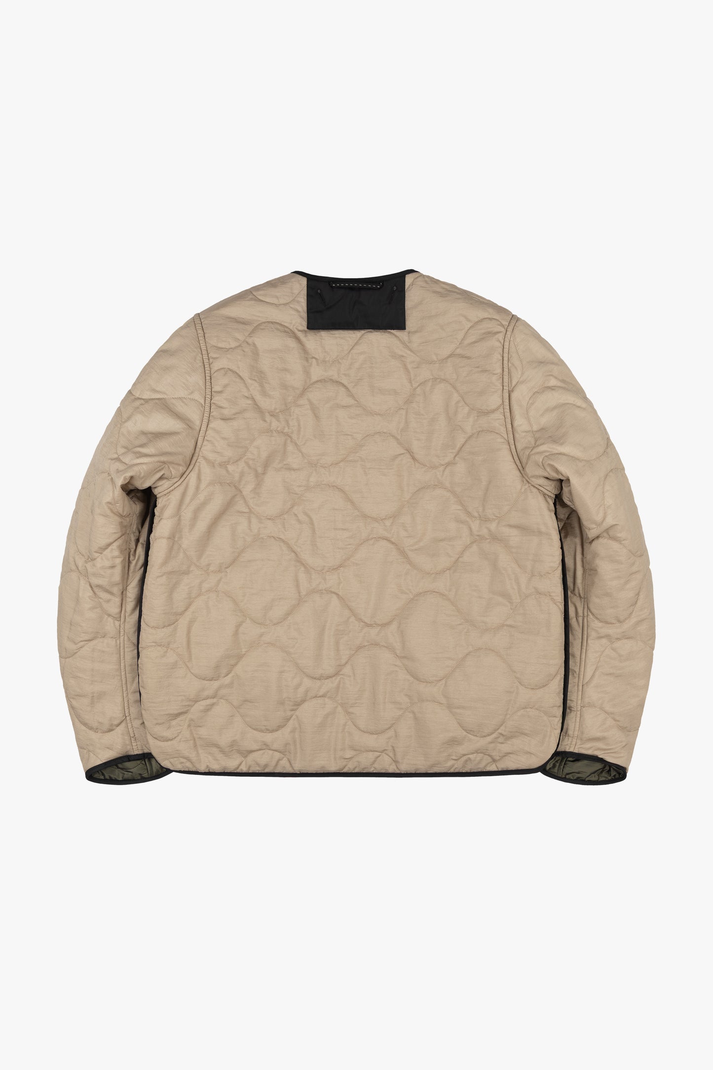 Signature Cropped Quilt - Dark Olive / Stone
