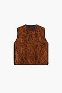 Aviator Shearling Vest - Oxblood / Pebble