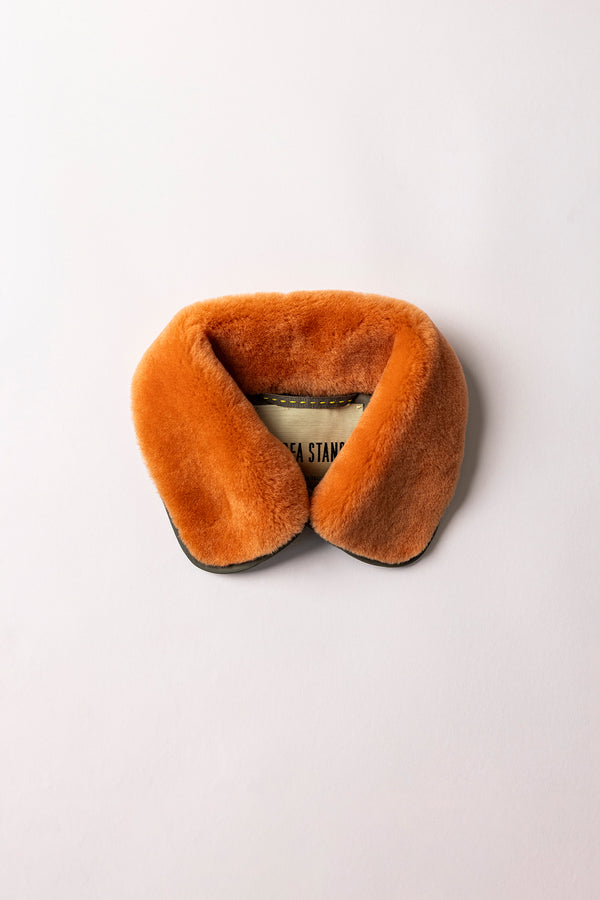 Children's Shearling Collar - Bright Orange