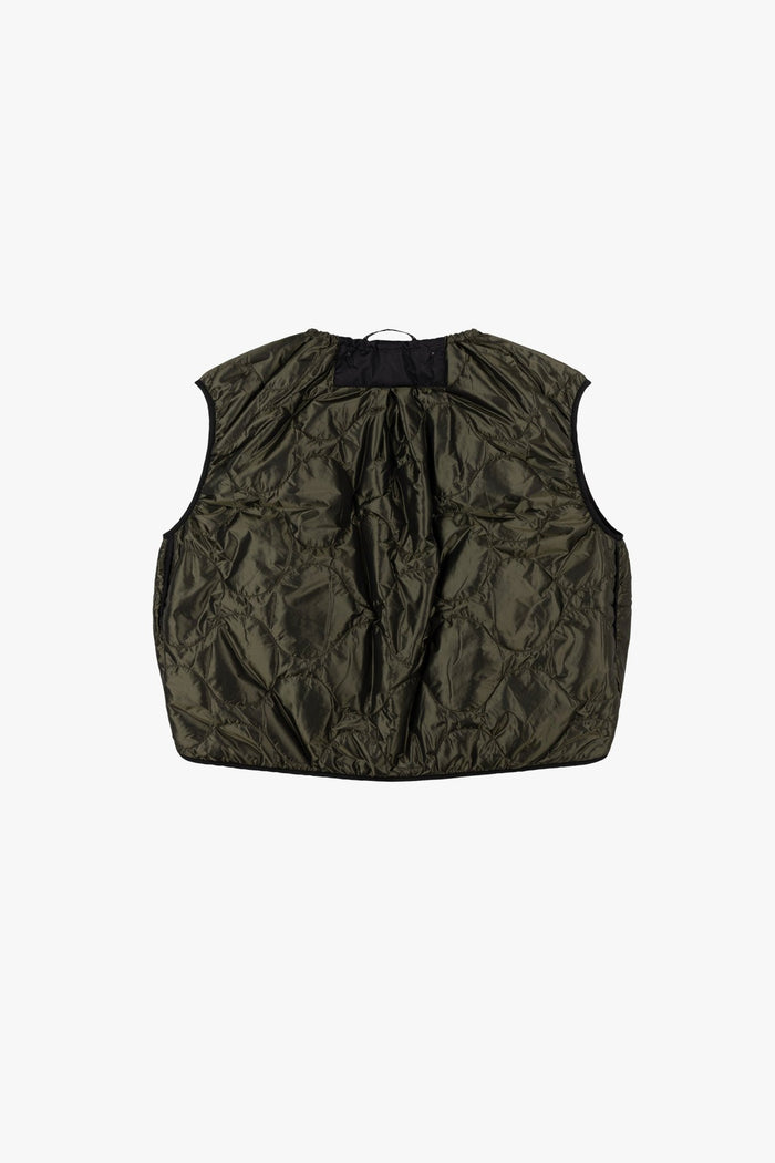 Parachute Quilt Vest - Dark Olive / Midnight