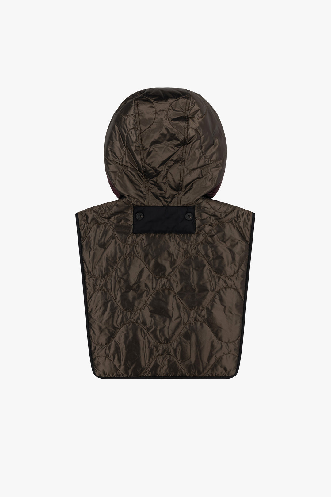 Quilted Zip Hood - Bordeaux / Amber