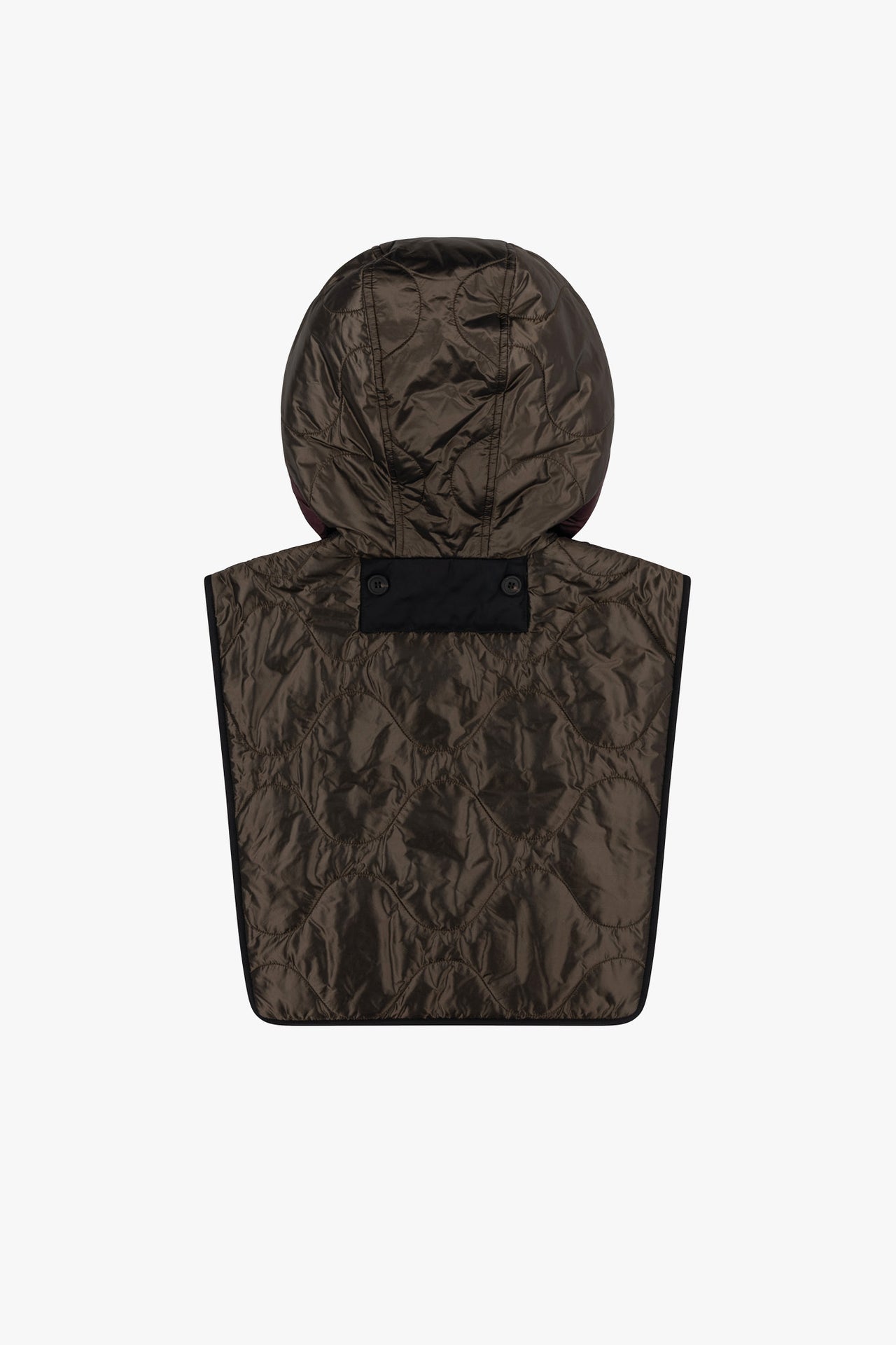 Quilted Zip Hood - Bordeaux / Amber