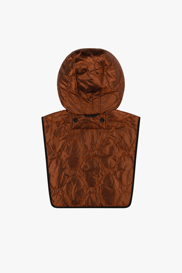 Quilted Zip Hood - Bordeaux / Amber