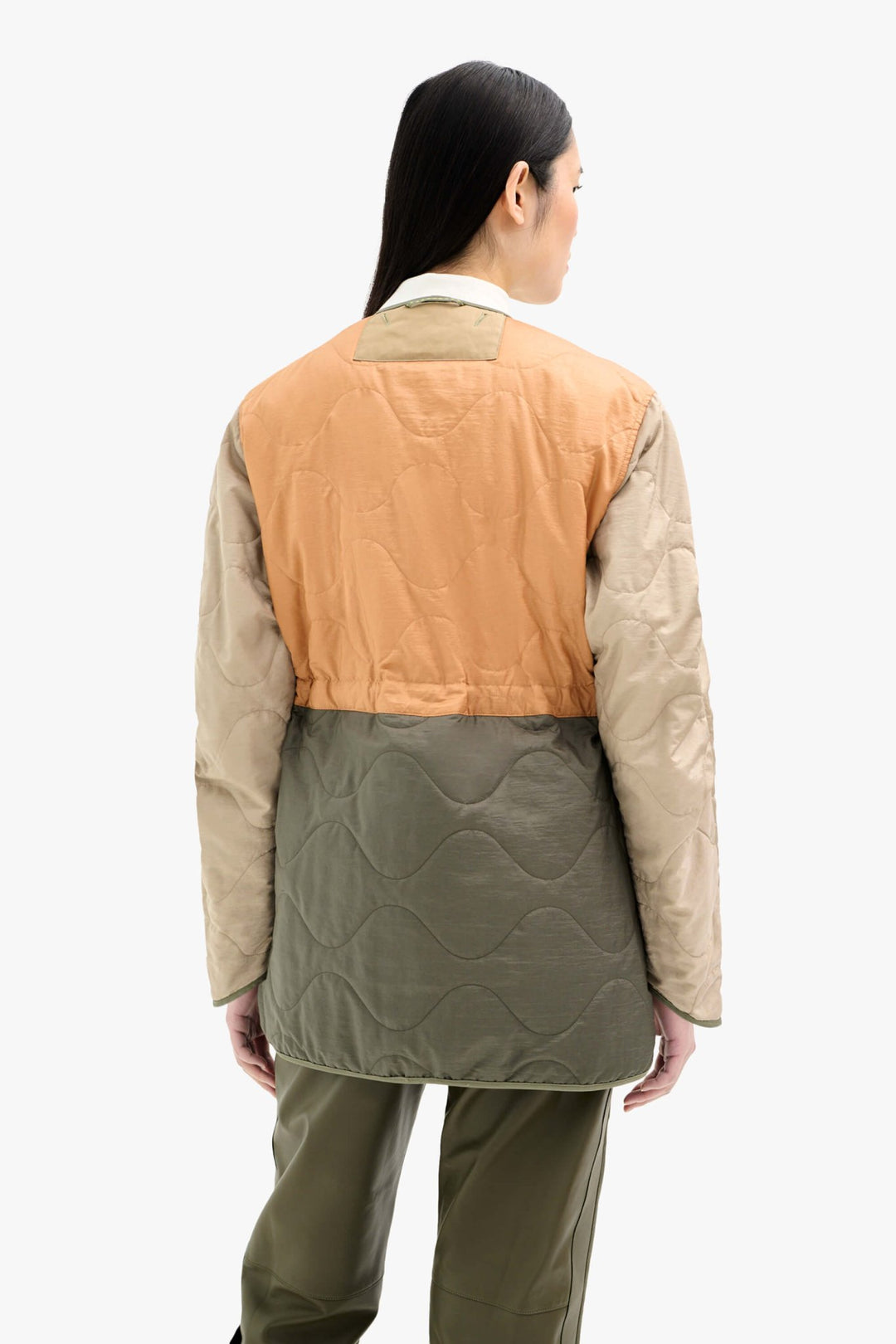 Signature Cotton Field Jacket - Olive / Stone & Burnt Orange