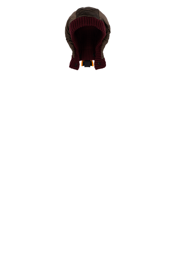 Knitted Hood - Wine / Peat - Layer 4