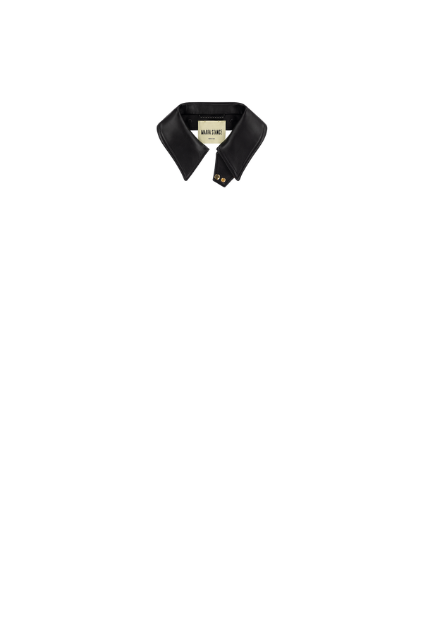 Leather Latch Collar - Black / Tobacco - Layer 8