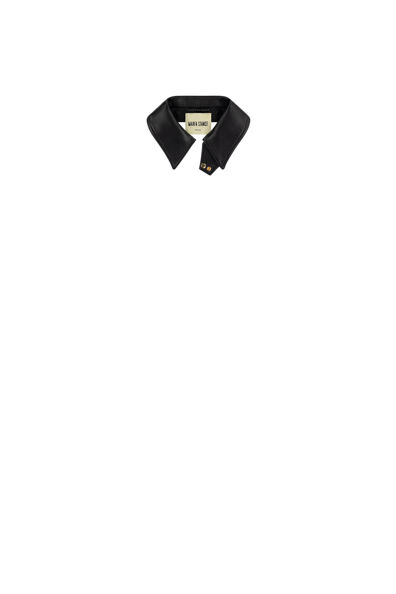 Leather Latch Collar - Black / Tobacco - Layer 8