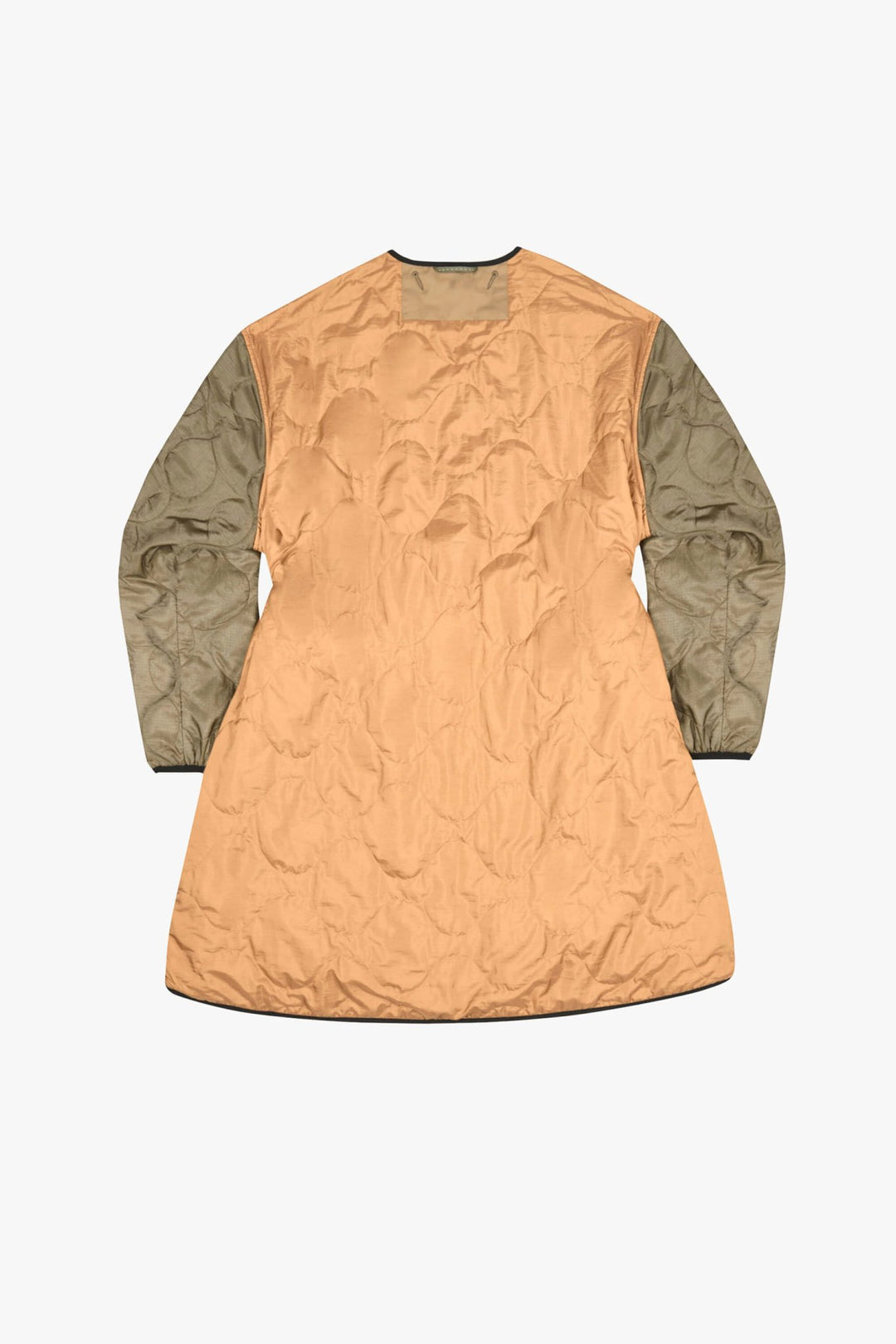 Silk Nylon Quilt Parka - Peat & Russett / Peat & Burnt Orange