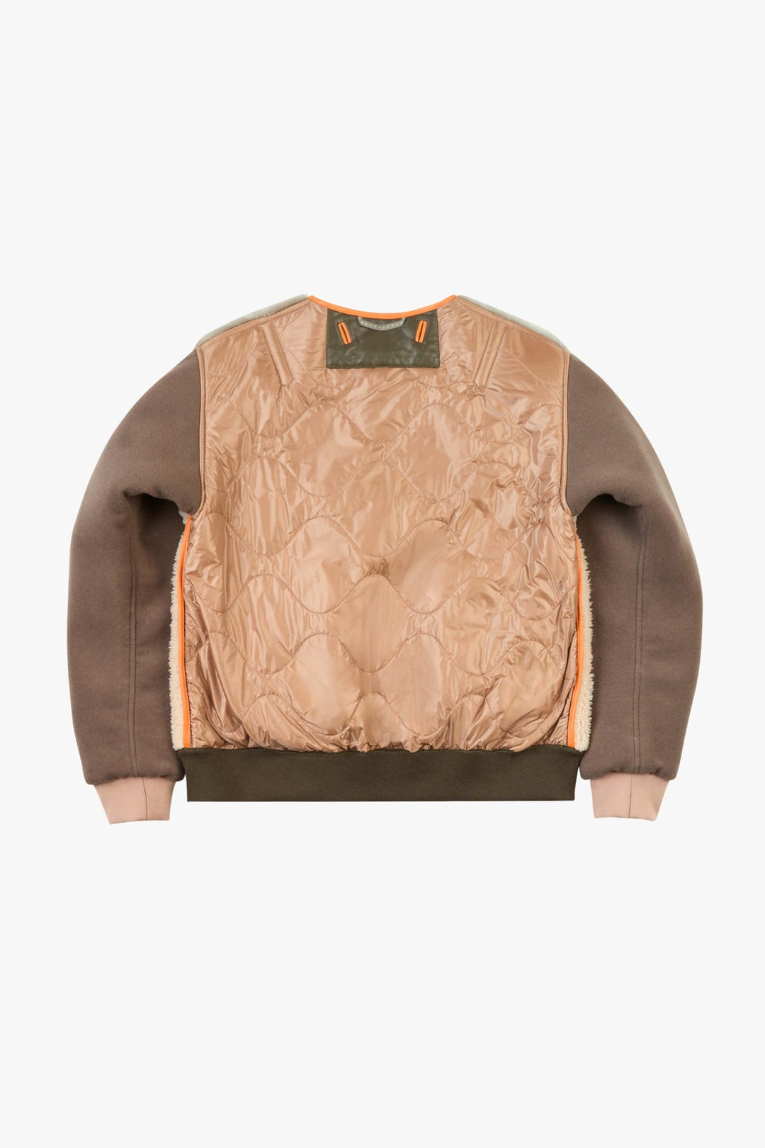Shearling Wool Bomber - Forest Green / Pale Jade & Natural