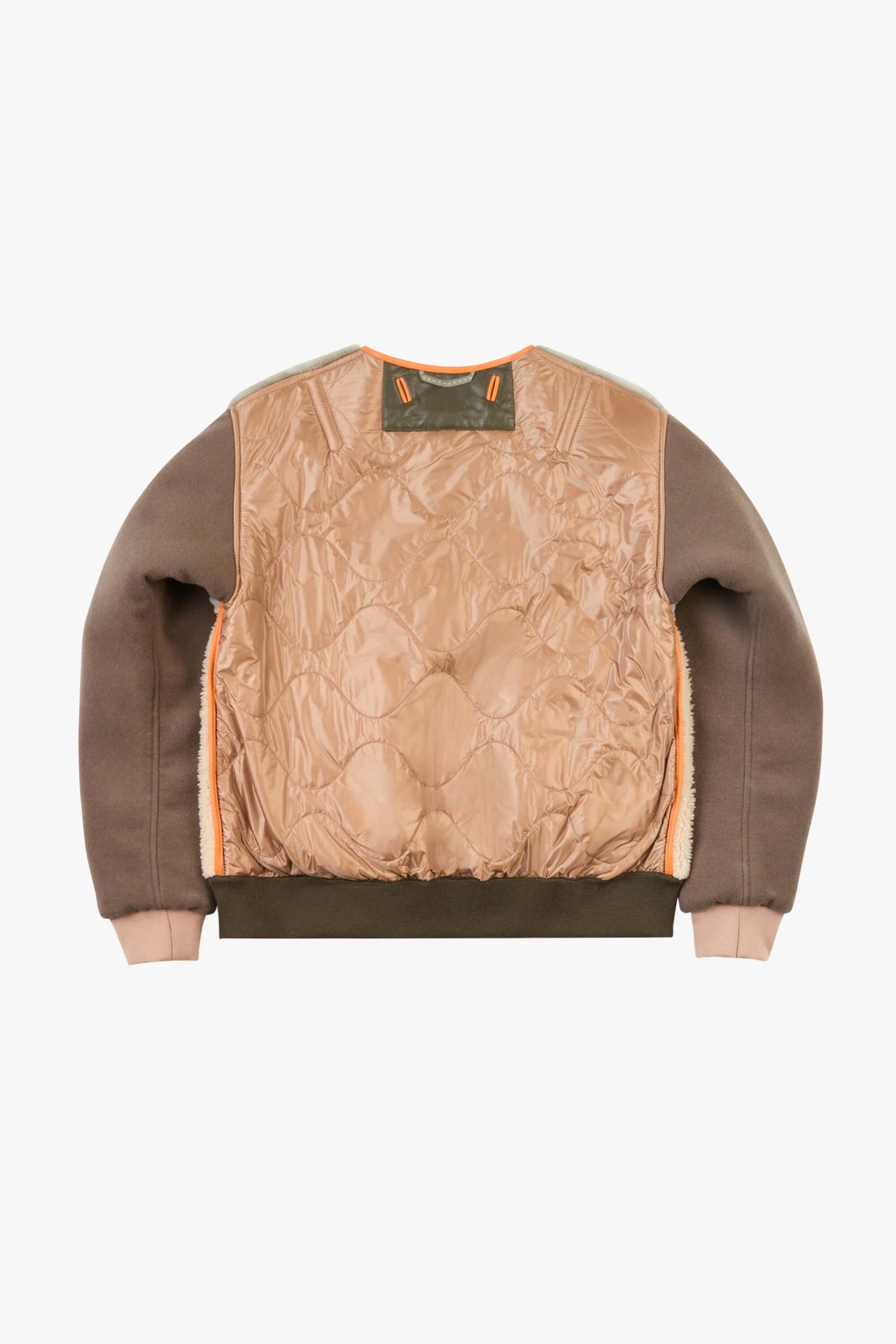 Shearling Wool Bomber - Forest Green / Pale Jade & Natural