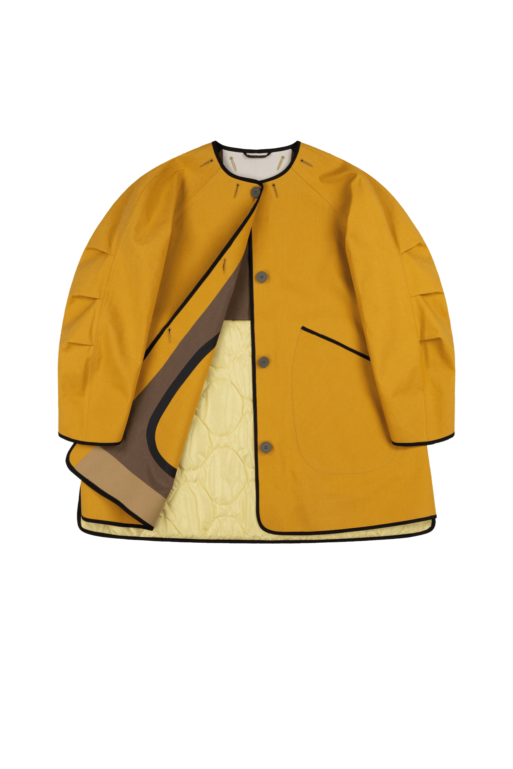 Weatherproof Bonded Short Raincoat - Peat / Ochre - Layer 1