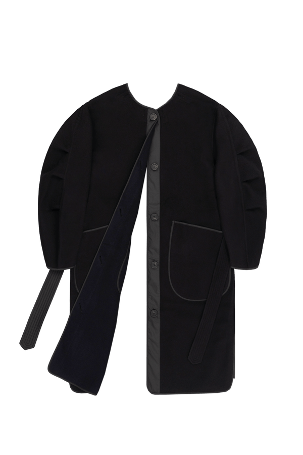 Signature Wool Parka - Black / Navy - Layer 6