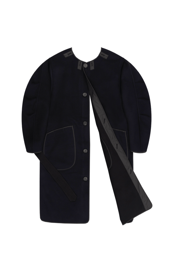 Signature Wool Parka - Black / Navy - Layer 6