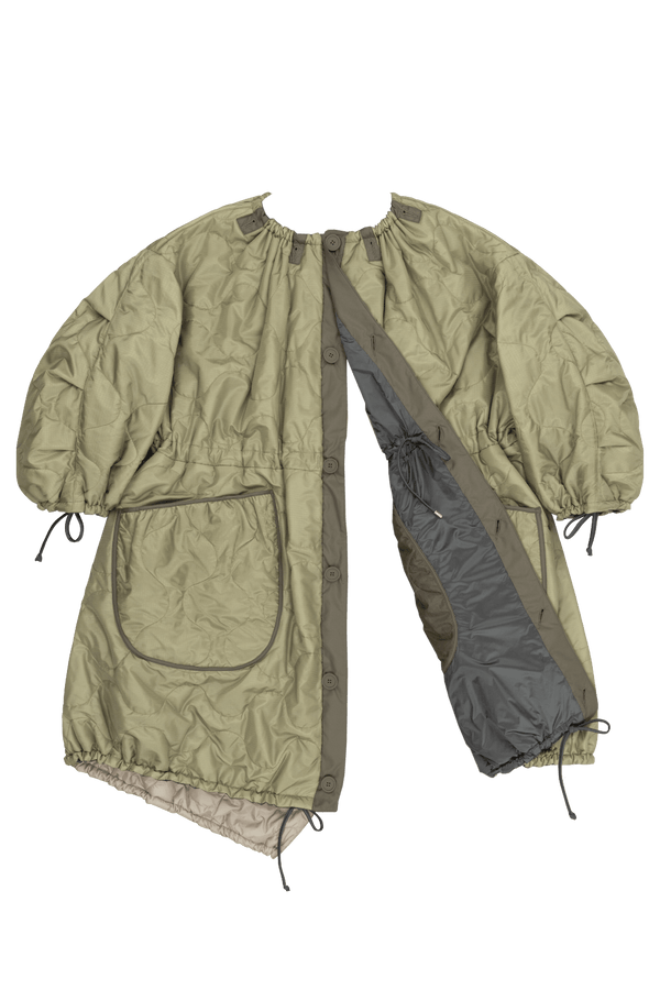 Parachute Patchwork Parka - Mineral Green & Chartreuse / Pale Sage - Layer 6
