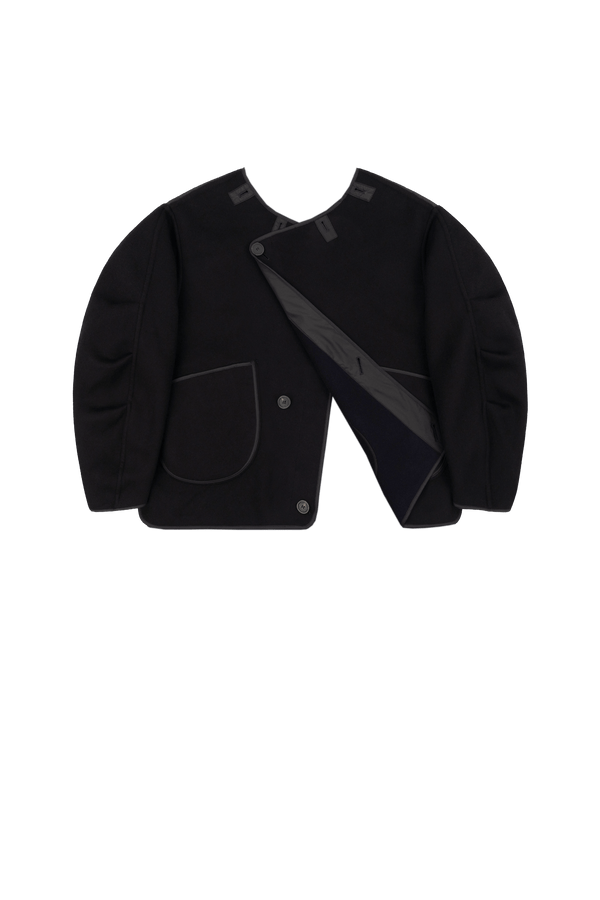 Signature Wool Peacoat - Navy / Black - Layer 6
