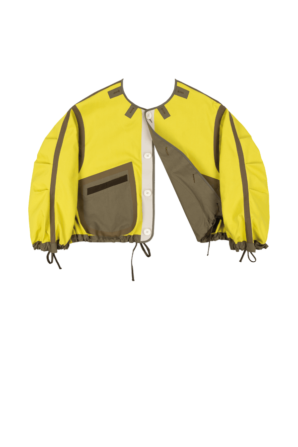 Weatherproof Bonded Rain Bomber - Chartreuse / Pale Olive - Layer 6