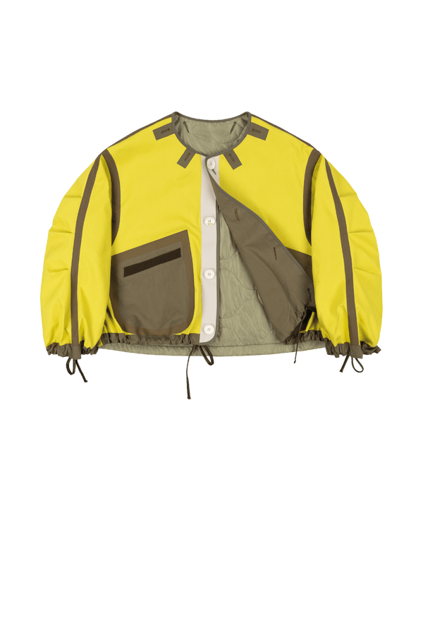 Weatherproof Bonded Rain Bomber - Chartreuse / Pale Olive - Layer 1