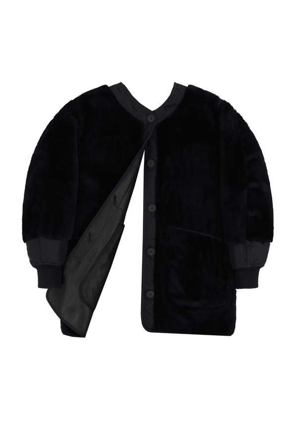 Shearling Coat - Midnight / Black - Layer 6