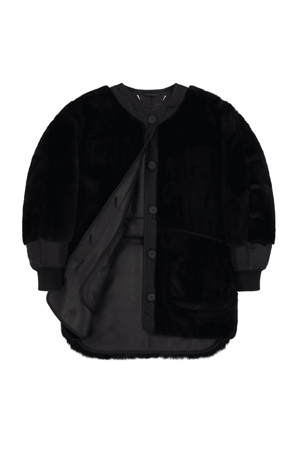 Shearling Coat - Midnight / Black - Layer 1