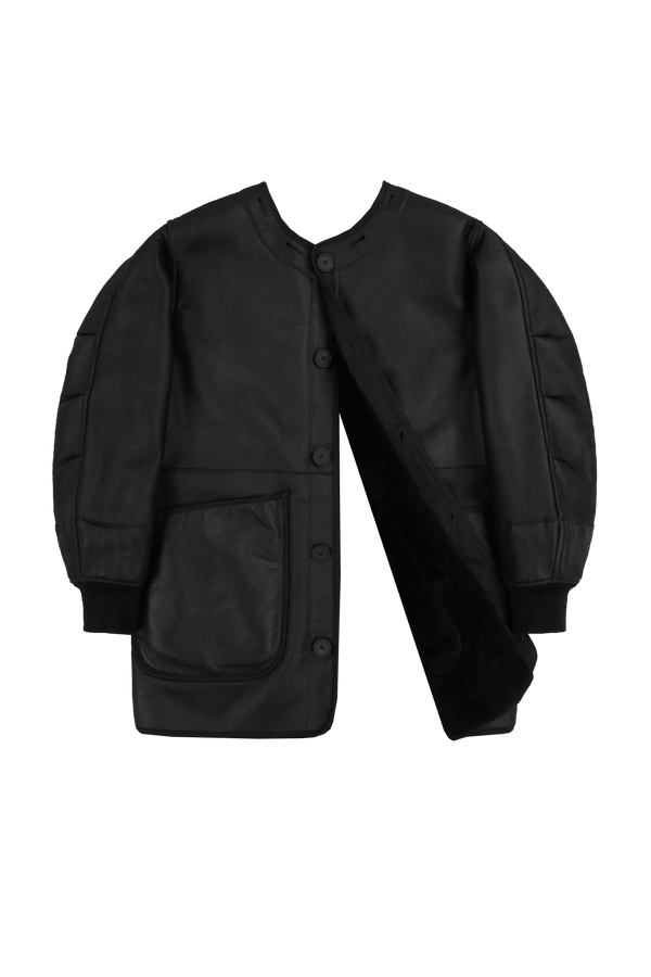 Shearling Coat - Midnight / Black - Layer 6