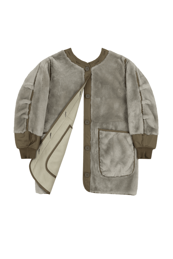 Shearling Coat - Pale Jade / Jade - Layer 6