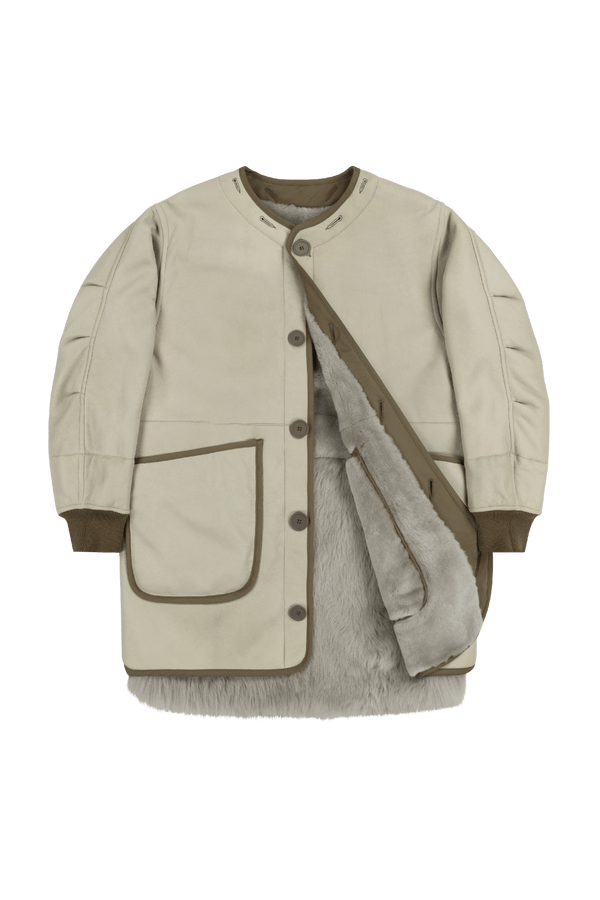 Shearling Coat - Pale Jade / Jade - Layer 1