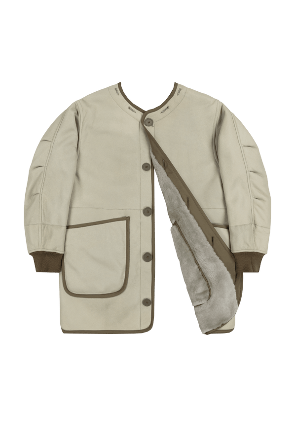 Shearling Coat - Pale Jade / Jade - Layer 6