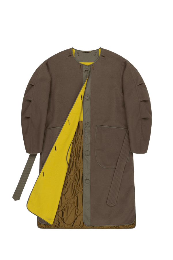 Signature Wool Parka - Olive / Chartreuse - Layer 1