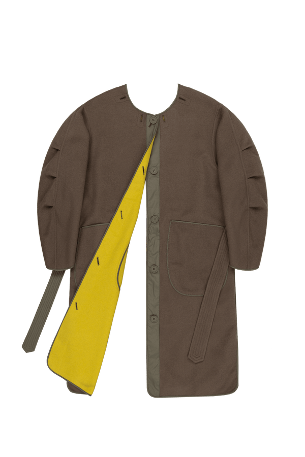 Signature Wool Parka - Olive / Chartreuse - Layer 6