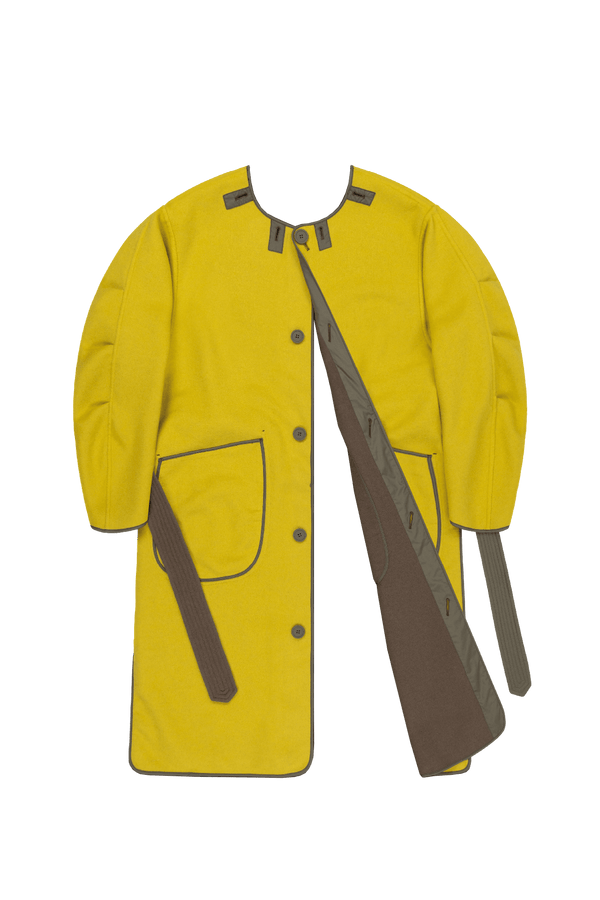 Signature Wool Parka - Olive / Chartreuse - Layer 6