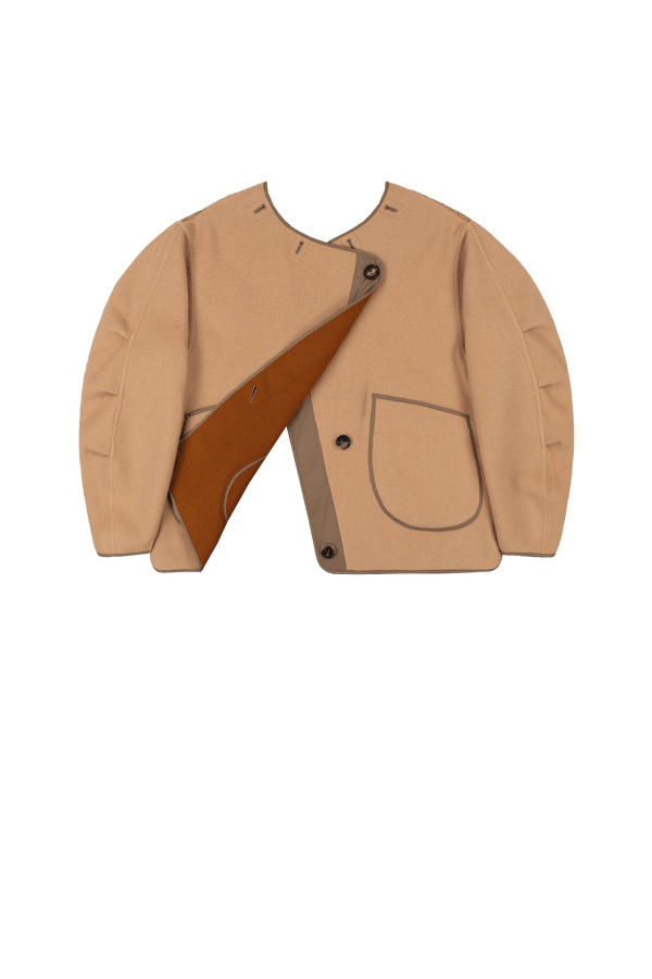 Signature Wool Peacoat - Camel / Sienna - Layer 6