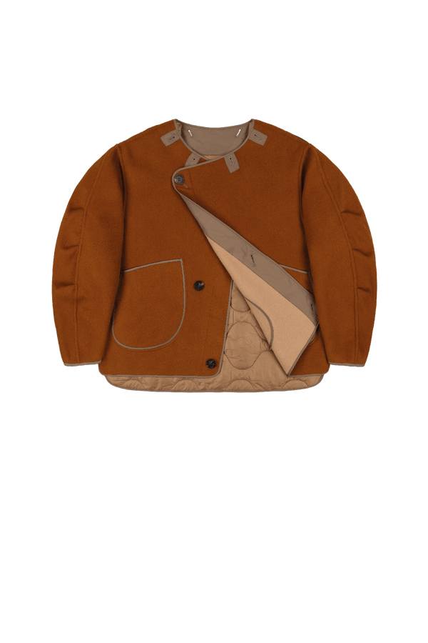 Signature Wool Peacoat - Camel / Sienna - Layer 1