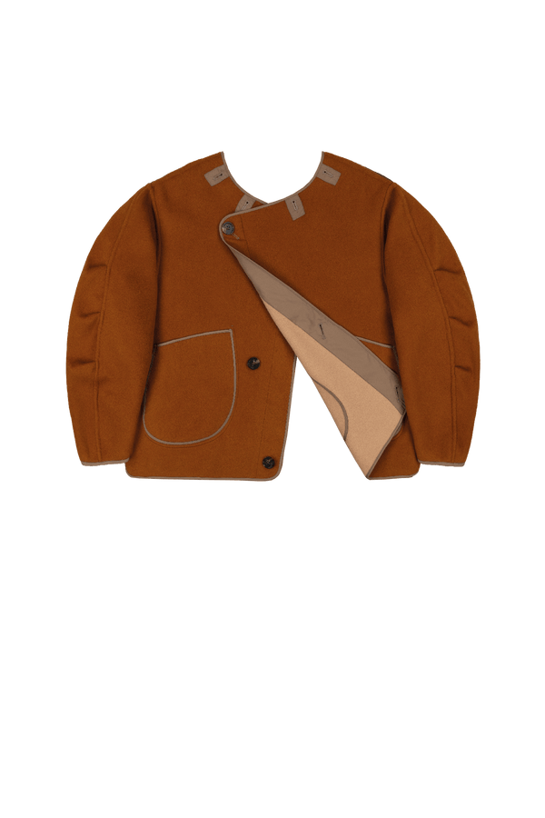 Signature Wool Peacoat - Camel / Sienna - Layer 6