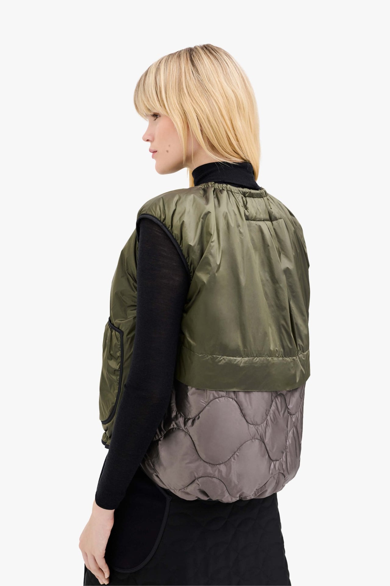 Parachute Quilted Vest - Amethyst / Dark Olive